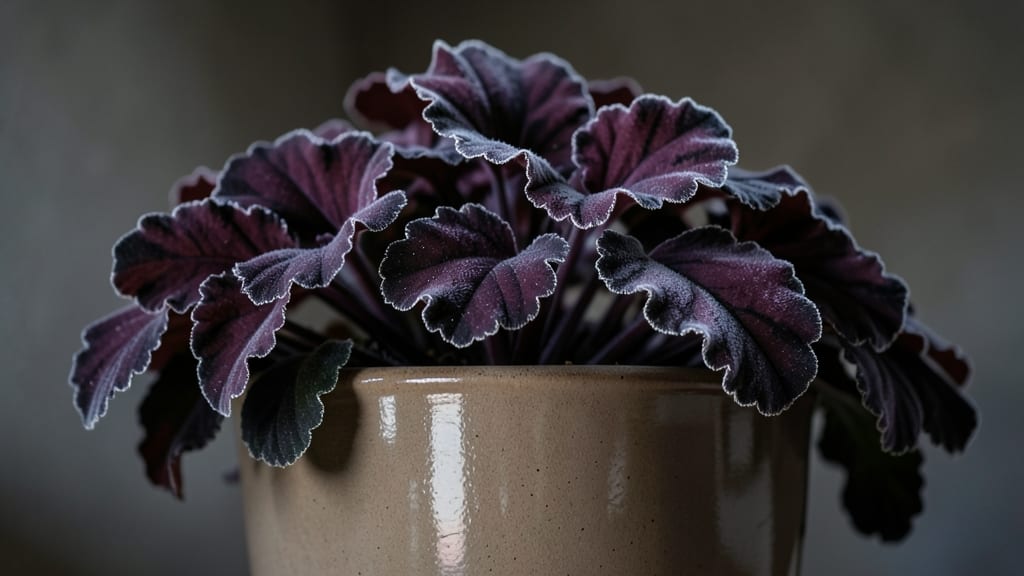 Heuchera with Striking Purple-Leaf Foliage