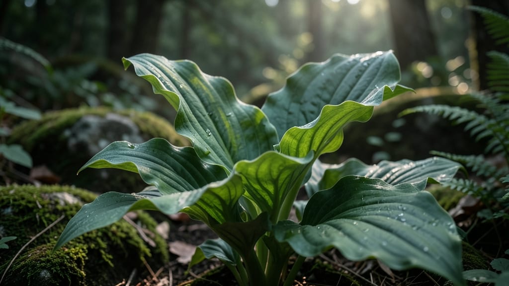 Guacamole Hosta with Spiral Pattern