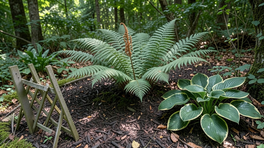 Fern and Hosta Shade Garden: Layered Texture for Dark Corners' Serene Drama