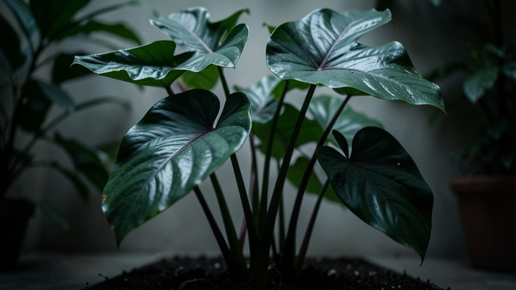 Alocasia Polly with Heart-Shaped Leaves