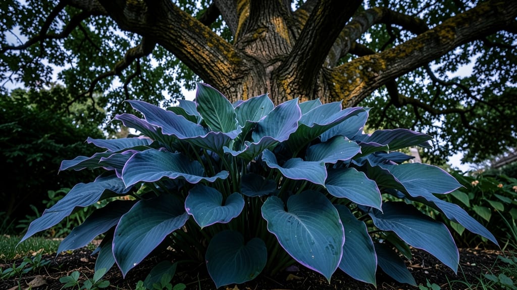 Giant Blue Hosta with Lavender Edging