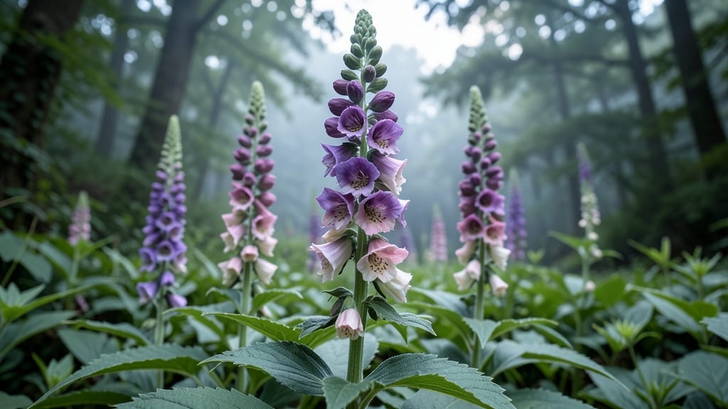 Foxglove Digitalis Purpurea: Tall Elegant Blooms